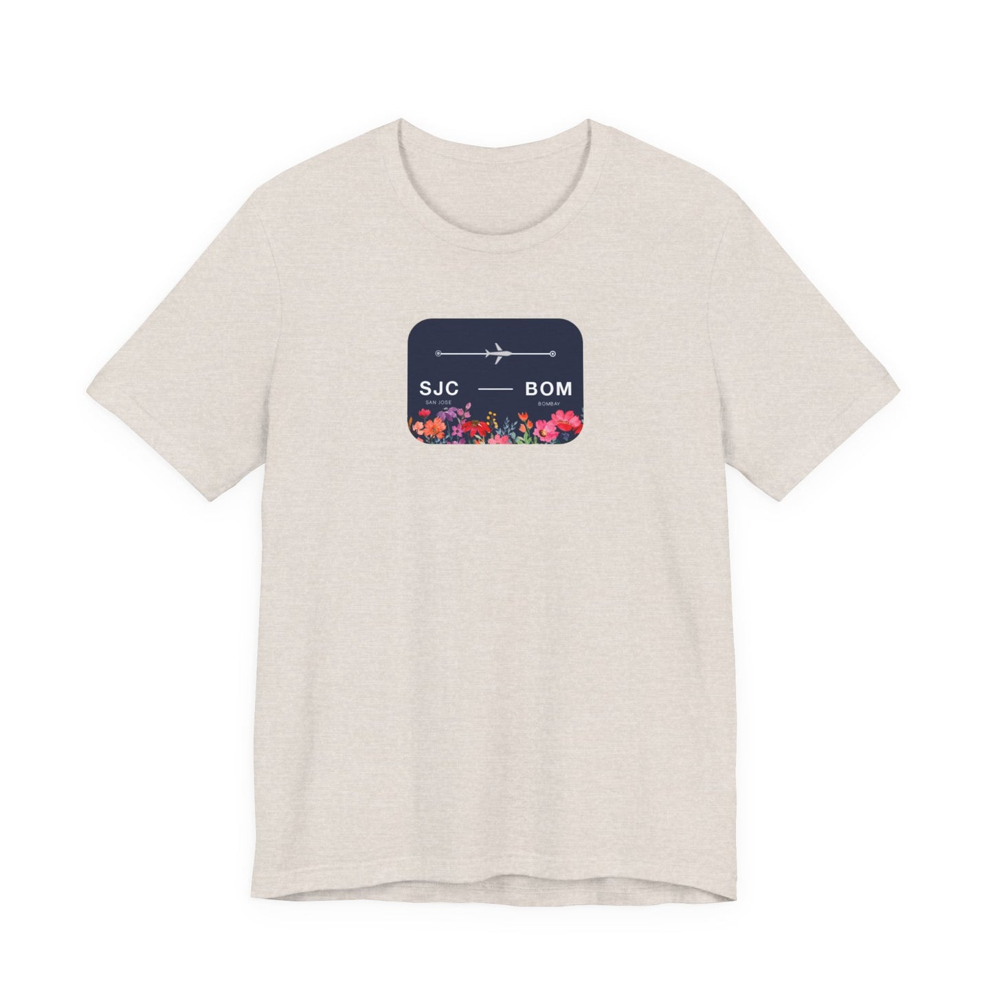 San Jose to Bombay Travel Adventure T-Shirt: Celebrate Your Journey with Our Adoption Unisex Jersey Short Sleeve Tee