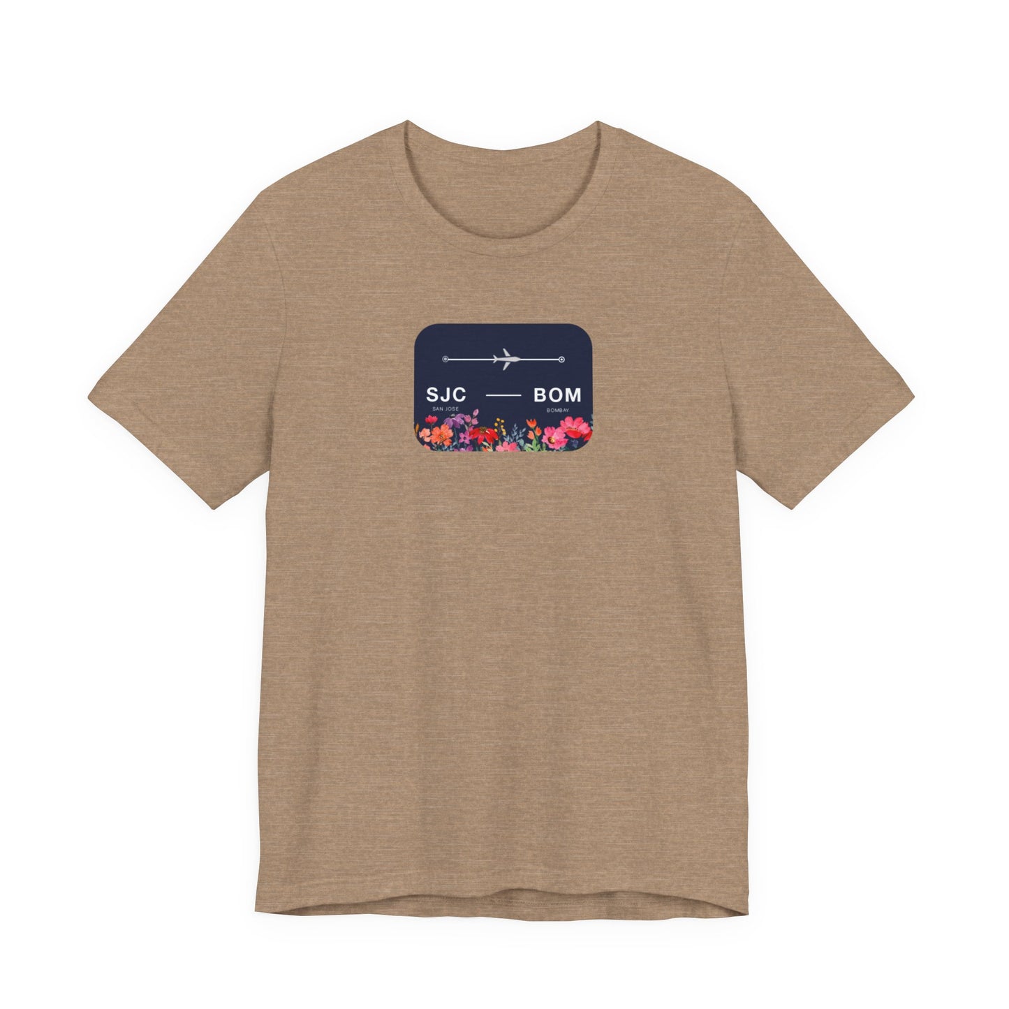 San Jose to Bombay Travel Adventure T-Shirt: Celebrate Your Journey with Our Adoption Unisex Jersey Short Sleeve Tee