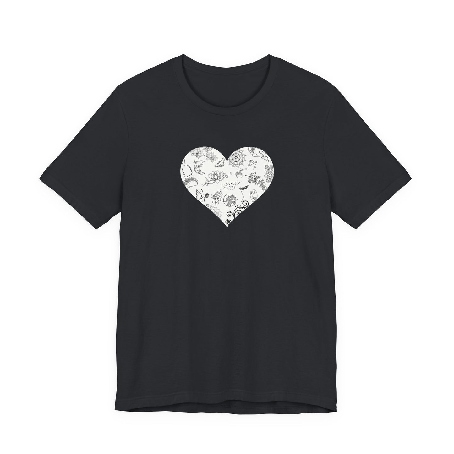 I Heart Travel: Embrace Your Roots in Style! Ideal for Travel Enthusiasts and Members of the Adoption Constellation. Unisex Jersey Short Sleeve Tee