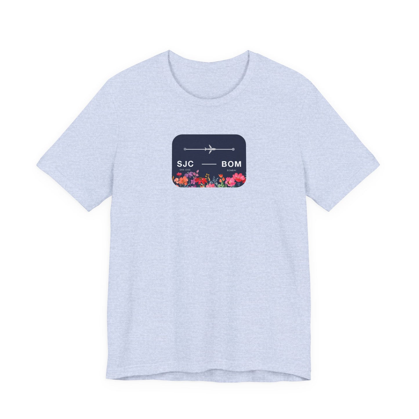 San Jose to Bombay Travel Adventure T-Shirt: Celebrate Your Journey with Our Adoption Unisex Jersey Short Sleeve Tee