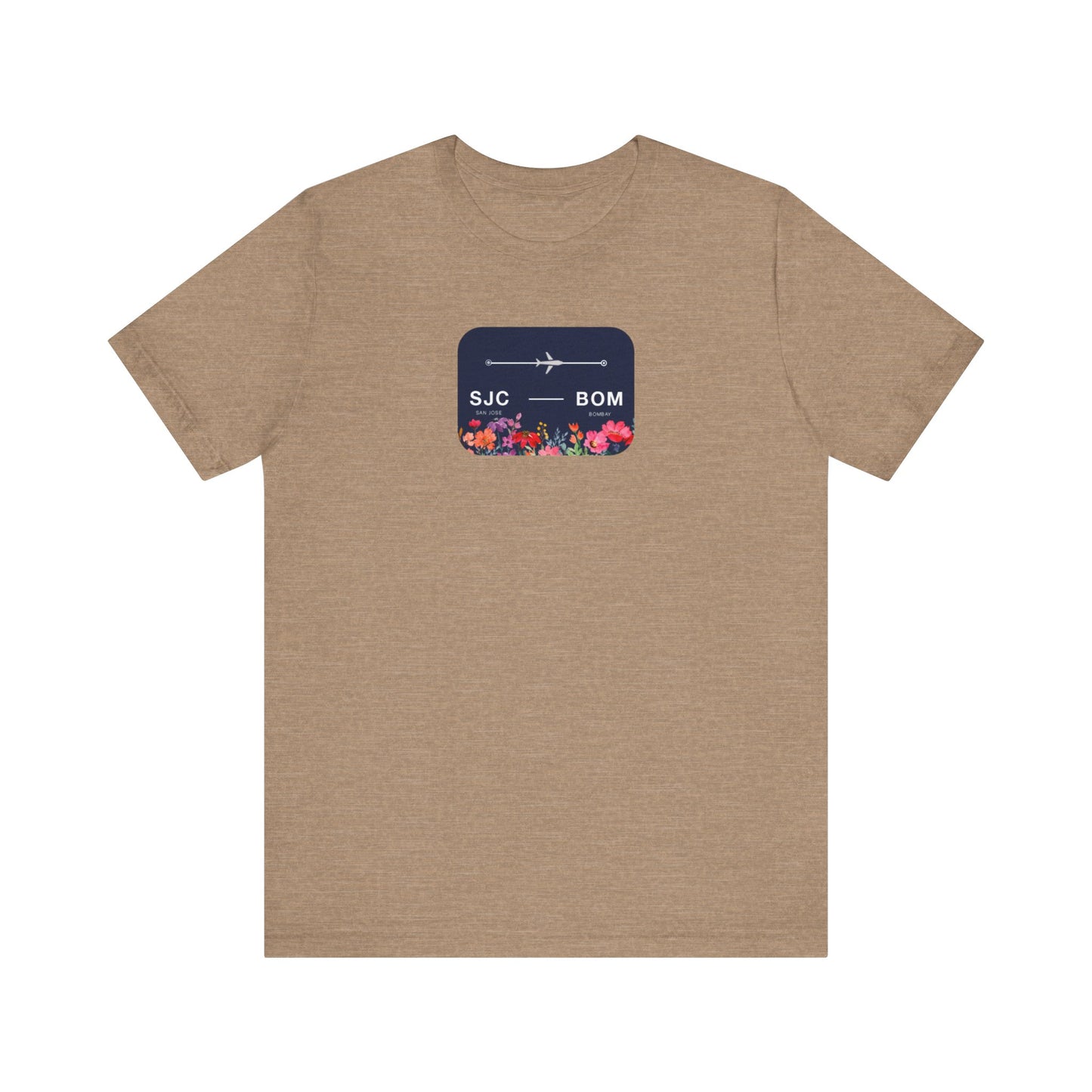 San Jose to Bombay Travel Adventure T-Shirt: Celebrate Your Journey with Our Adoption Unisex Jersey Short Sleeve Tee