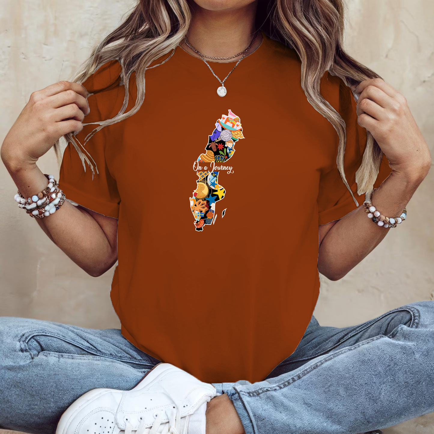 Sweden- On a Journey Heritage Collection T-shirt by Adoptive Threads
