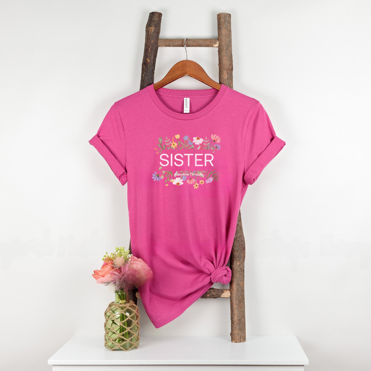 T-Shirt Sister - Do Adoptive Threads Run in the Family Unisex Jersey Short Sleeve Tee