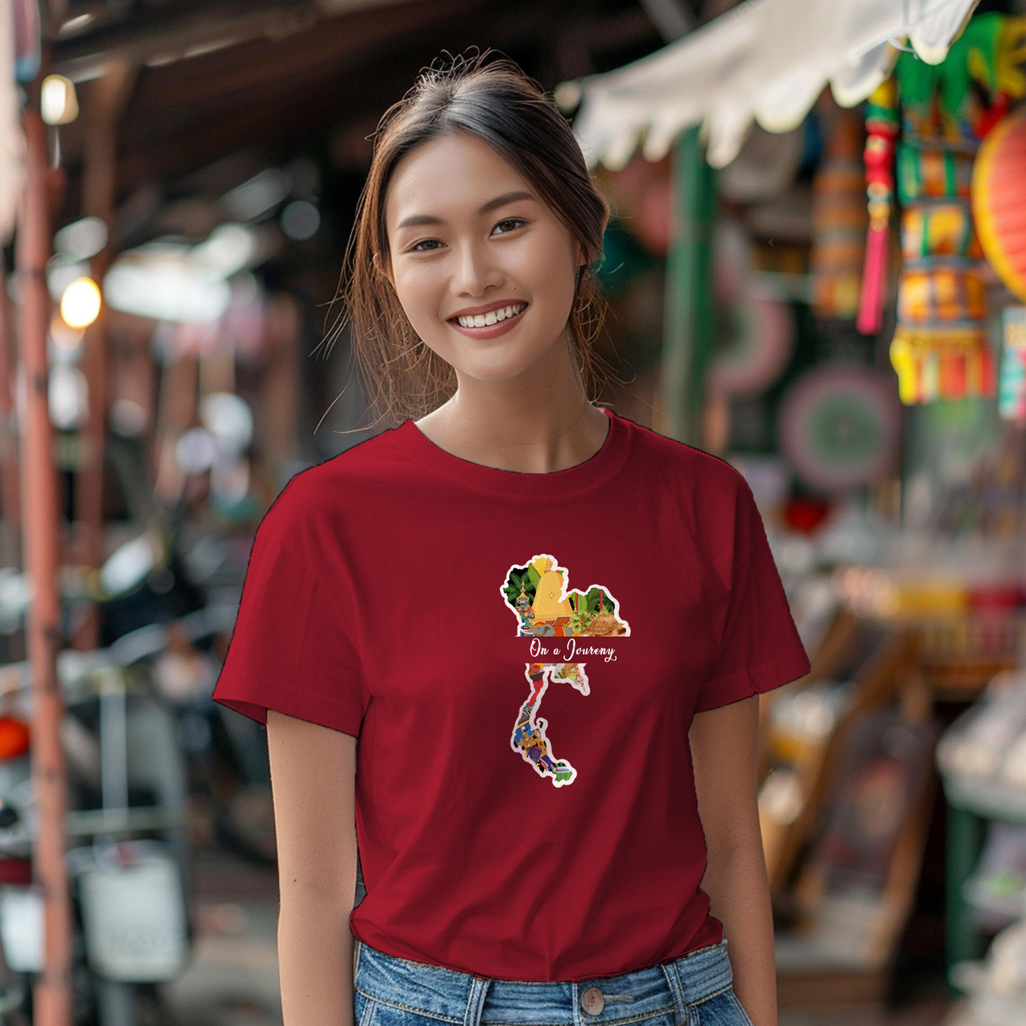 On a Journey - Thailand Explore your roots and connection with our Adoptive Threads Unisex Jersey Short Sleeve Tee