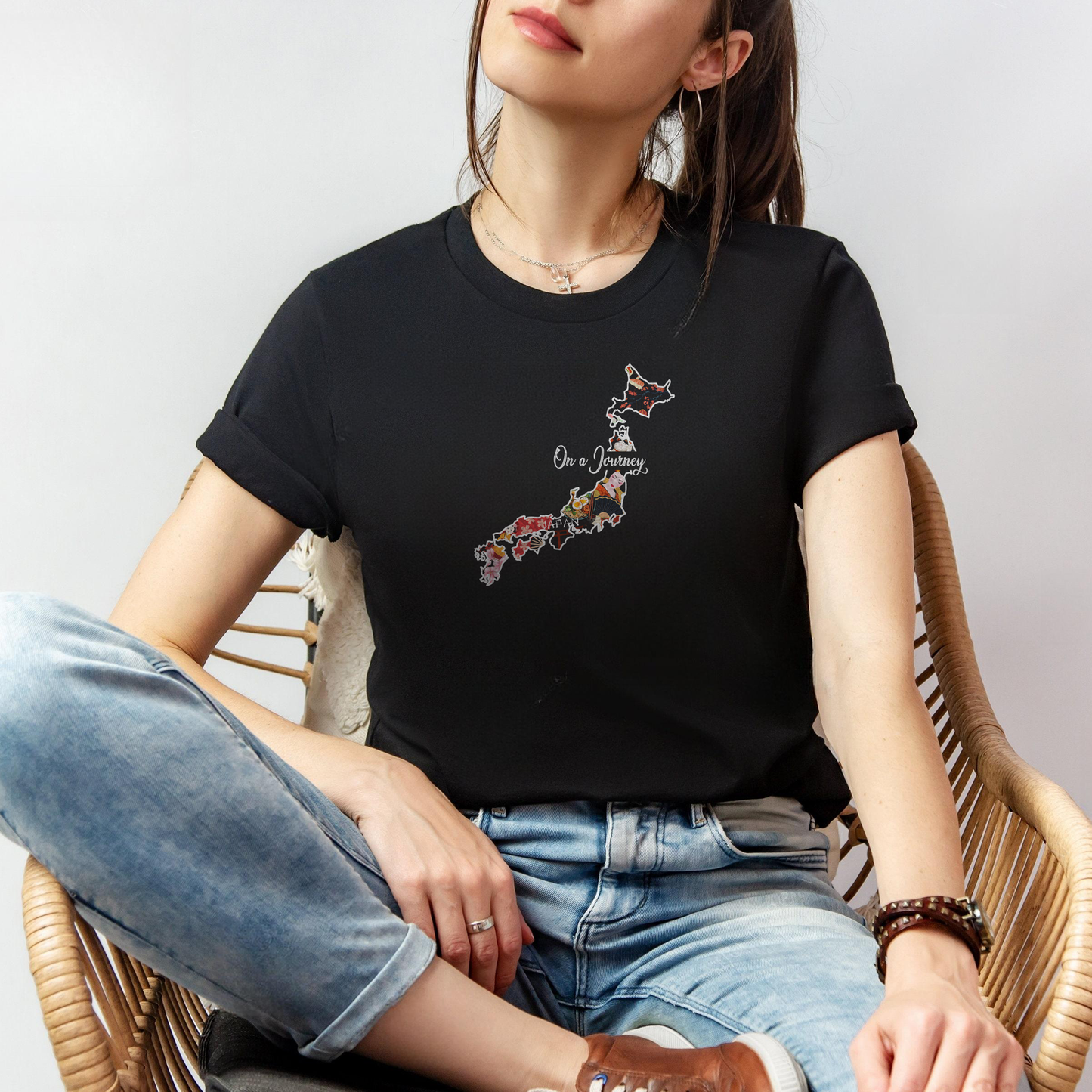 On a Journey - Japan Explore your roots and connection with our Adoptive Threads Unisex Jersey Short Sleeve Tee
