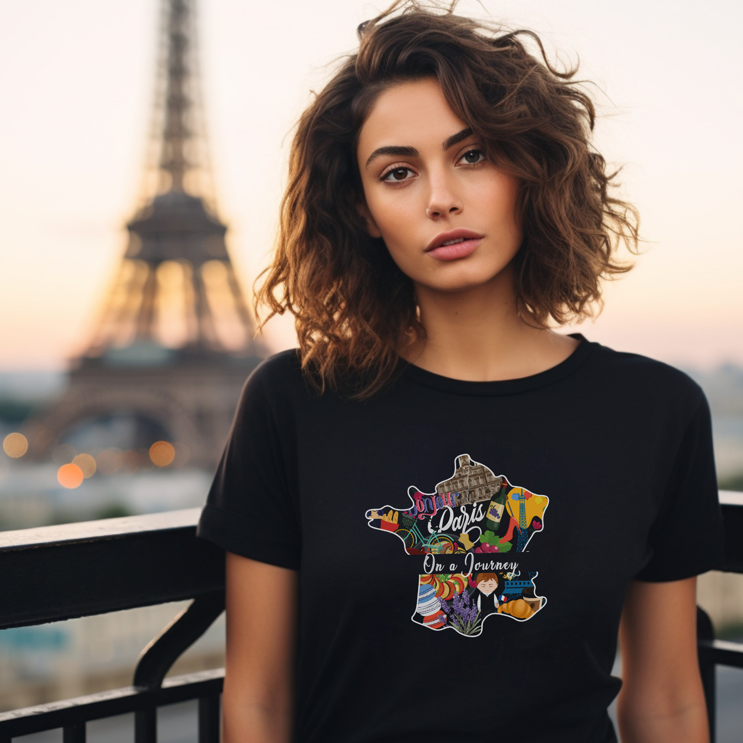 France - On a Journey Heritage Collection T-shirt by Adoptive Threads