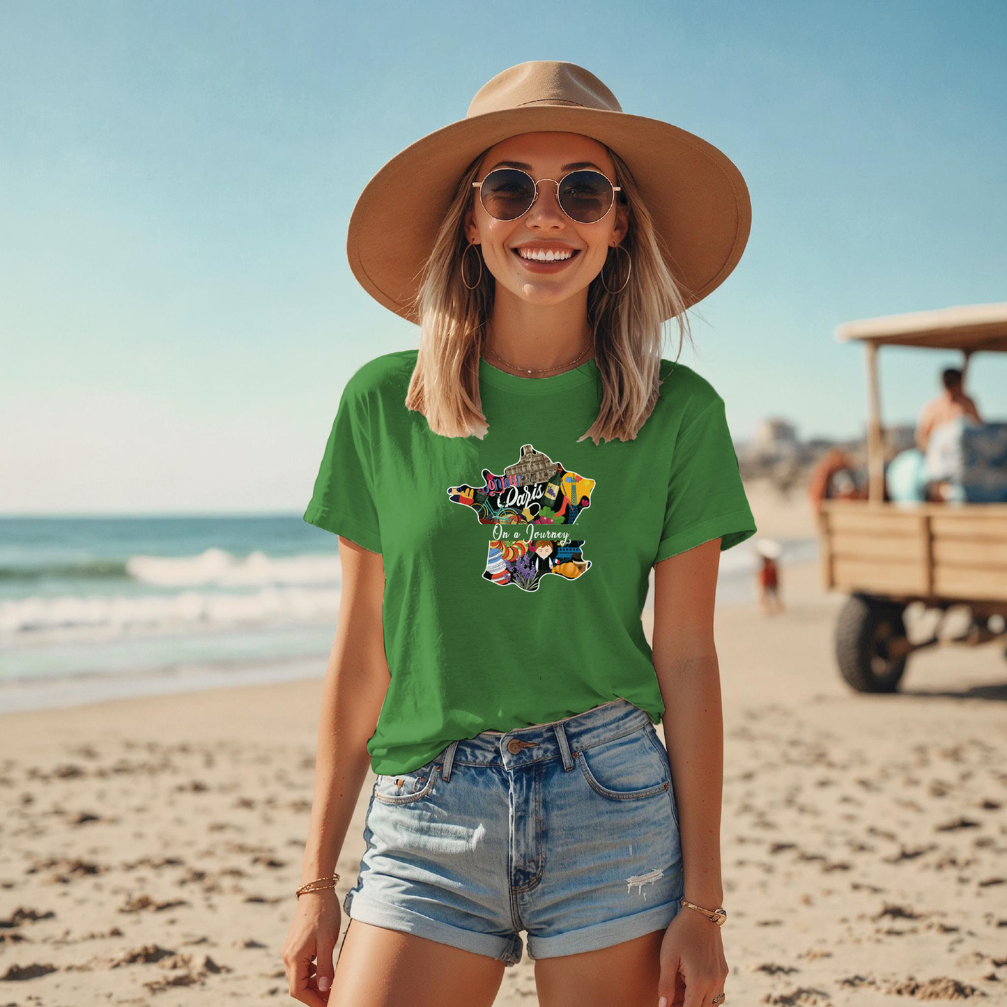 France - On a Journey Heritage Collection T-shirt by Adoptive Threads