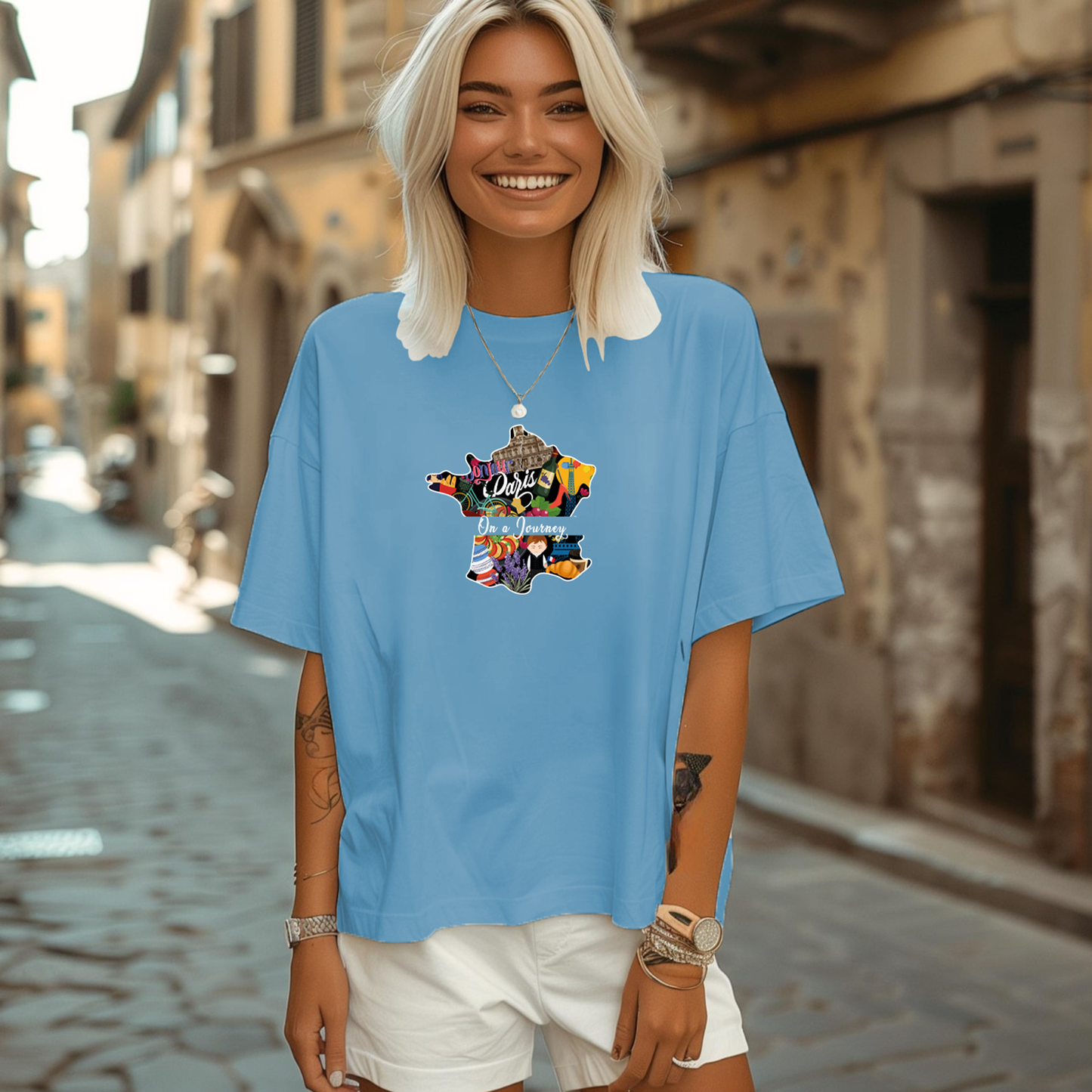 France - On a Journey Heritage Collection T-shirt by Adoptive Threads