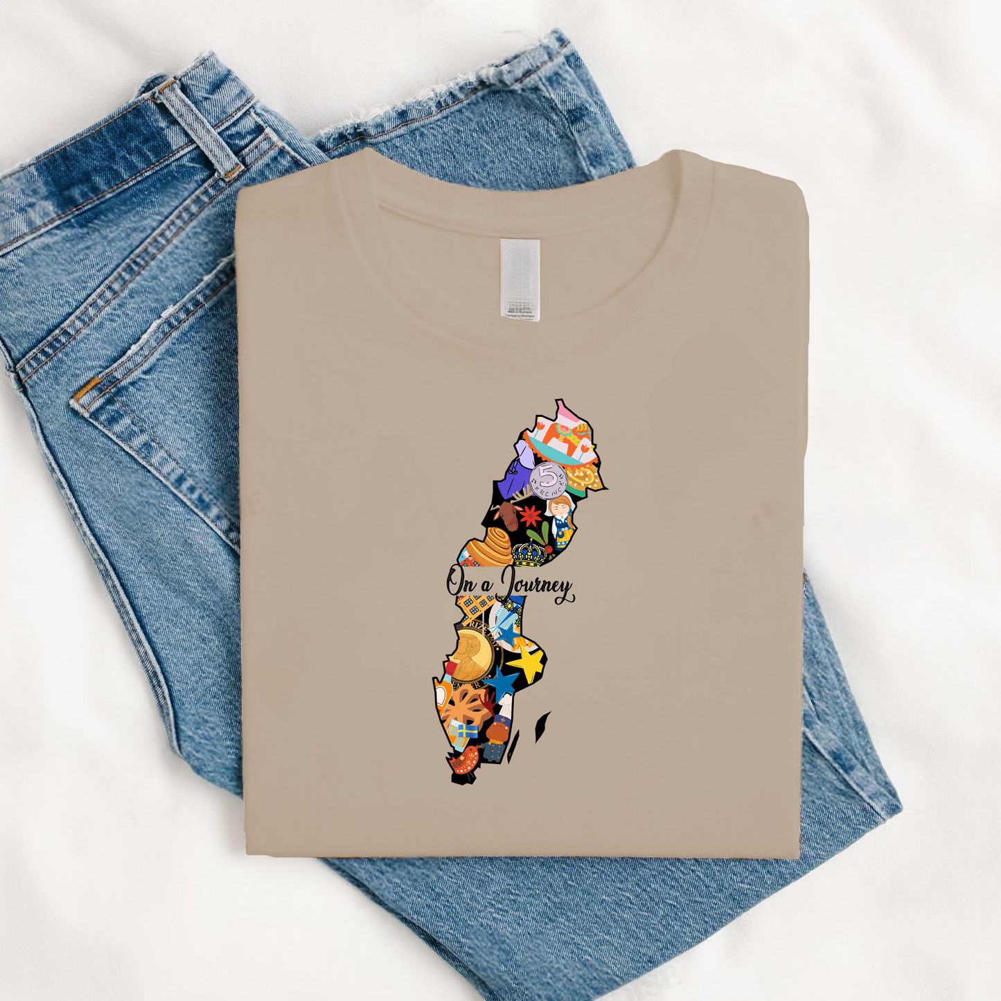 Sweden- On a Journey Heritage Collection T-shirt by Adoptive Threads