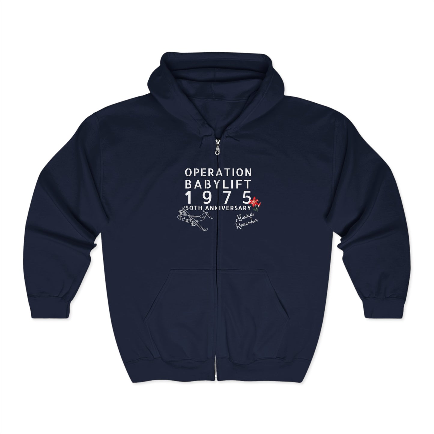 Operation Baby Lift 1975 - Vietnam Unisex Full Zip Hoodie by Adoptive Threads