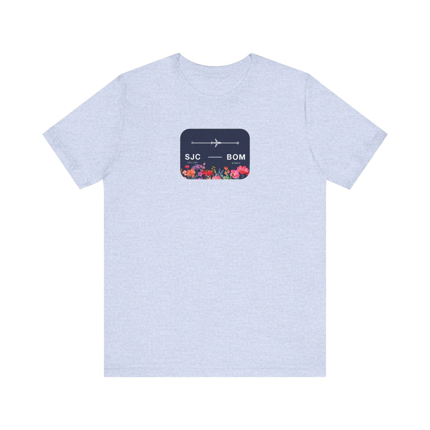 San Jose to Bombay Travel Adventure T-Shirt: Celebrate Your Journey with Our Adoption Unisex Jersey Short Sleeve Tee