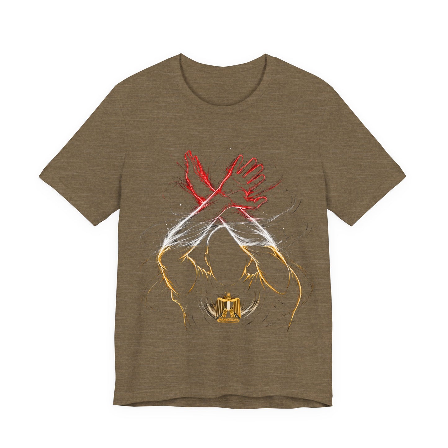 Egypt Pride Shirt | Egyptian Eagle Anti-Racism X Gesture | Soccer Football Fan Tee