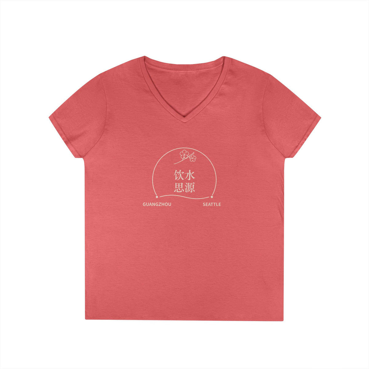 Remember Where You Came From — Personalized Chinese Two-City Women’s V-Neck