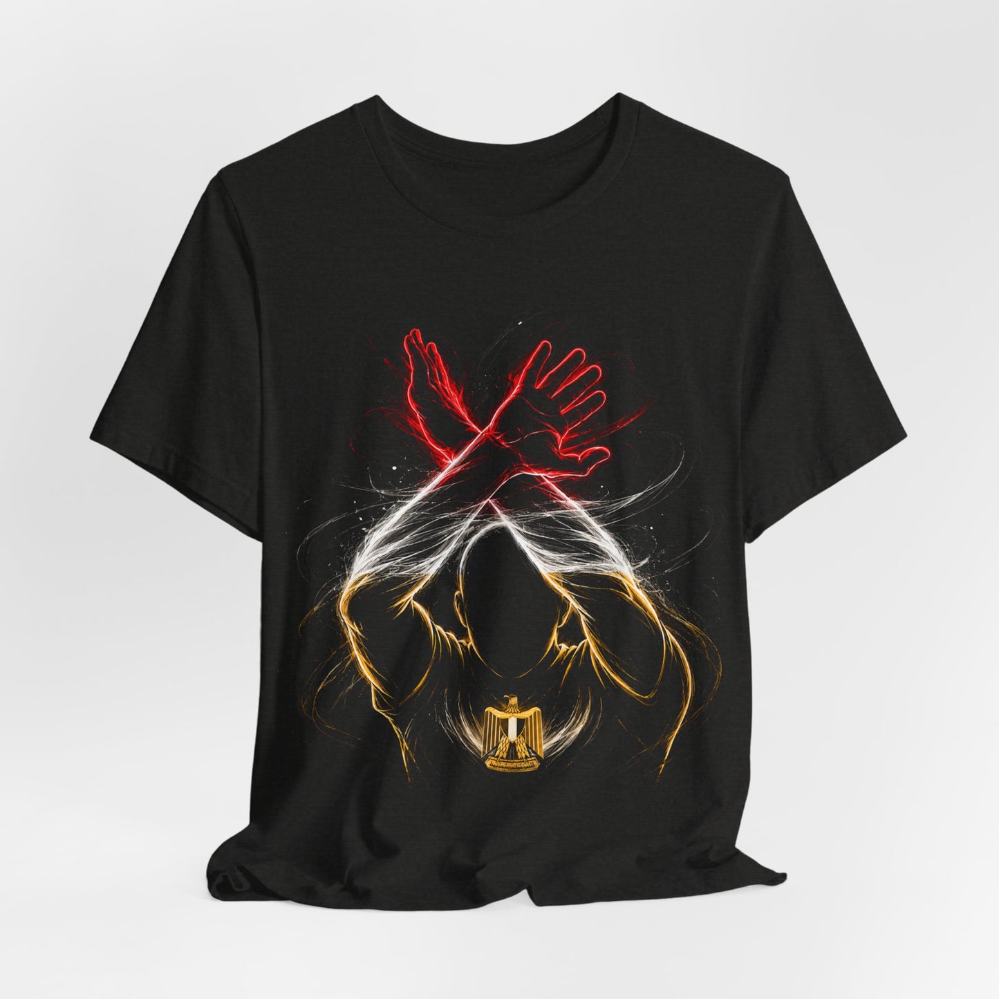 Egypt Pride Shirt | Egyptian Eagle Anti-Racism X Gesture | Soccer Football Fan Tee