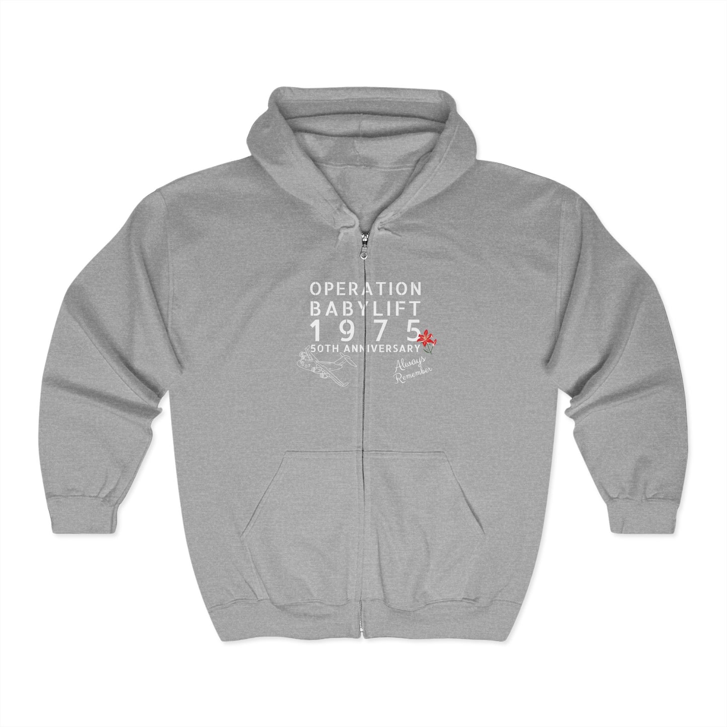 Operation Baby Lift 1975 - Vietnam Unisex Full Zip Hoodie by Adoptive Threads