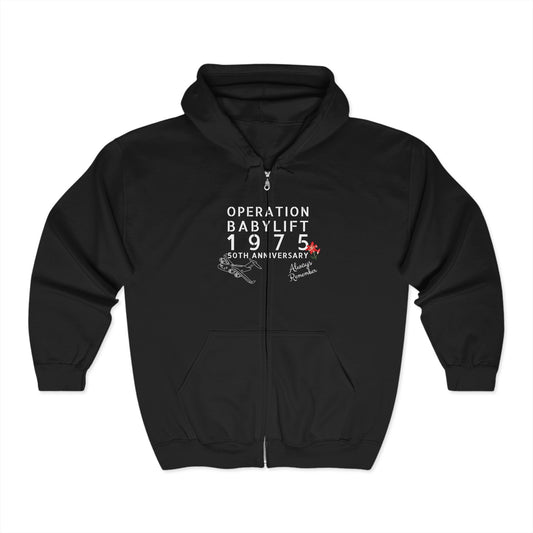 Operation Baby Lift 1975 - Vietnam Unisex Full Zip Hoodie by Adoptive Threads