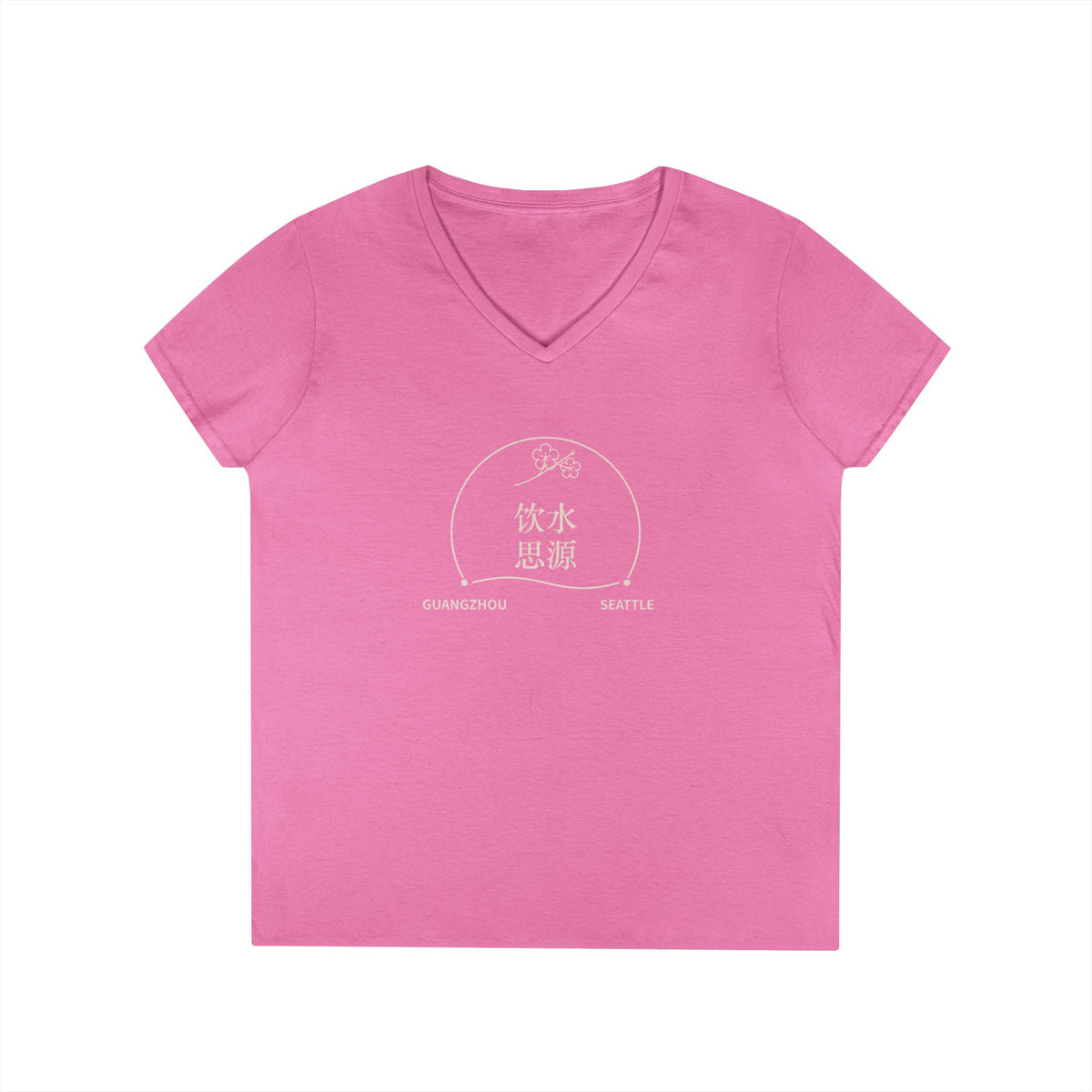 Remember Where You Came From — Personalized Chinese Two-City Women’s V-Neck