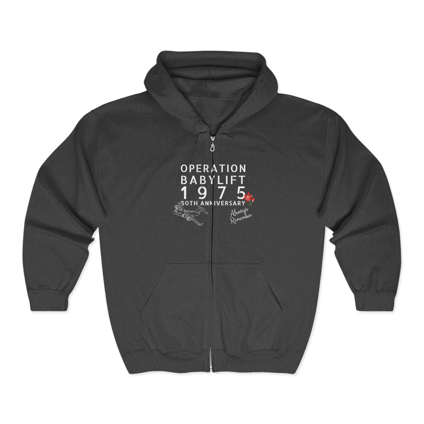 Operation Baby Lift 1975 - Vietnam Unisex Full Zip Hoodie by Adoptive Threads
