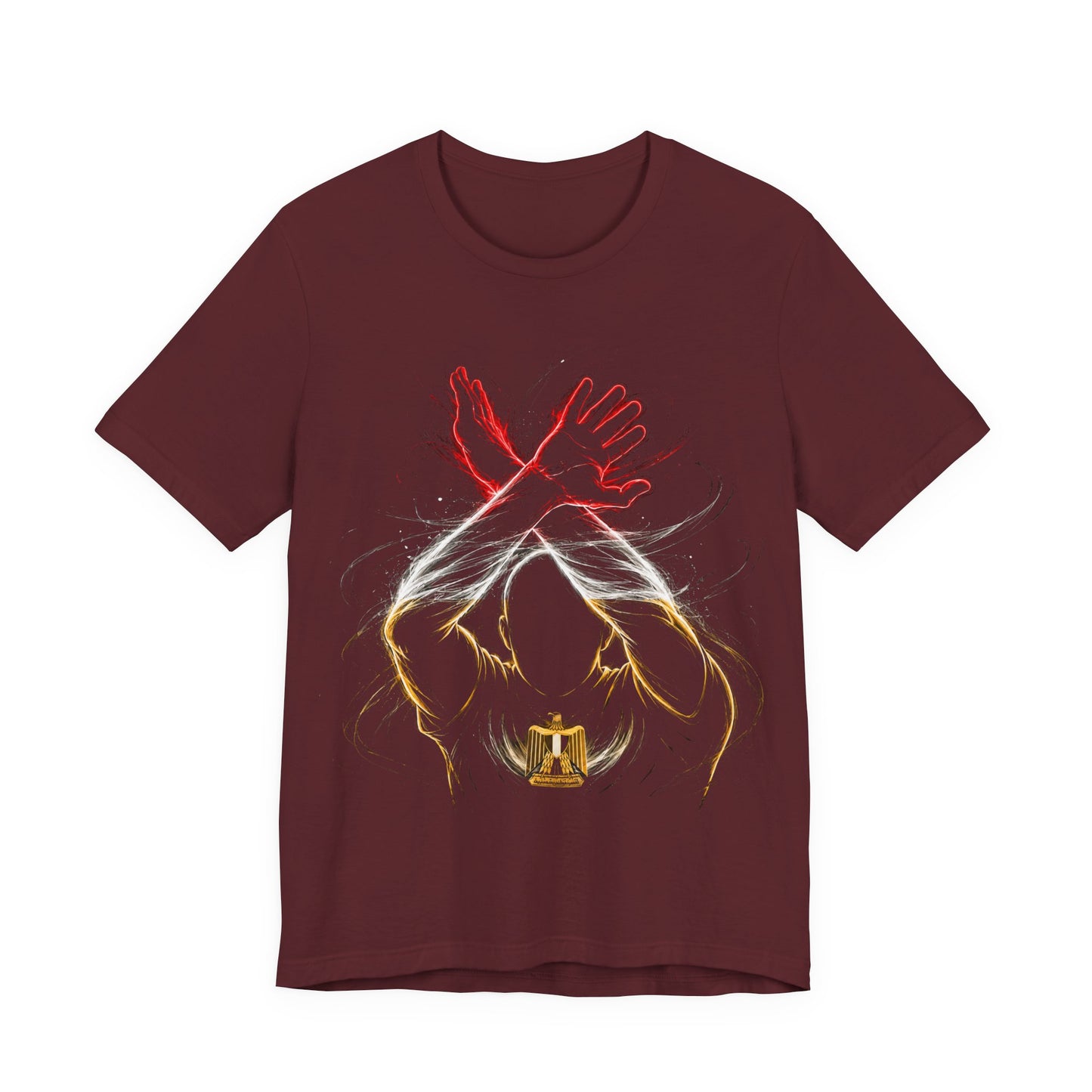 Egypt Pride Shirt | Egyptian Eagle Anti-Racism X Gesture | Soccer Football Fan Tee