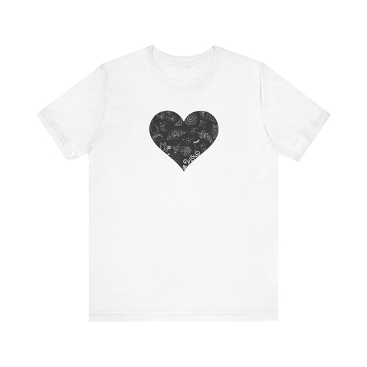 I Heart Travel: Embrace Your Roots in Style! Ideal for Travel Enthusiasts and Members of the Adoption Constellation. Unisex Jersey Short Sleeve Tee