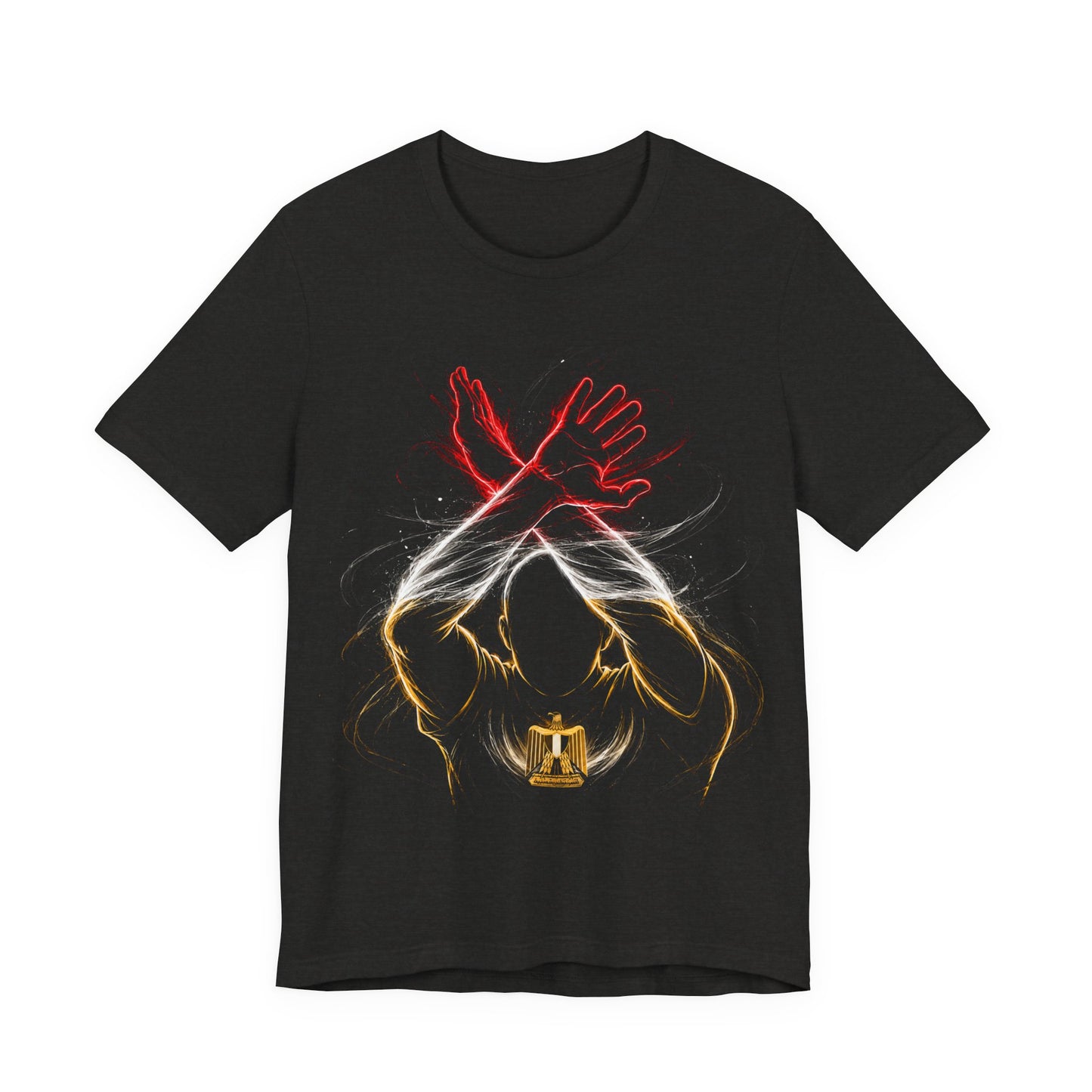 Egypt Pride Shirt | Egyptian Eagle Anti-Racism X Gesture | Soccer Football Fan Tee
