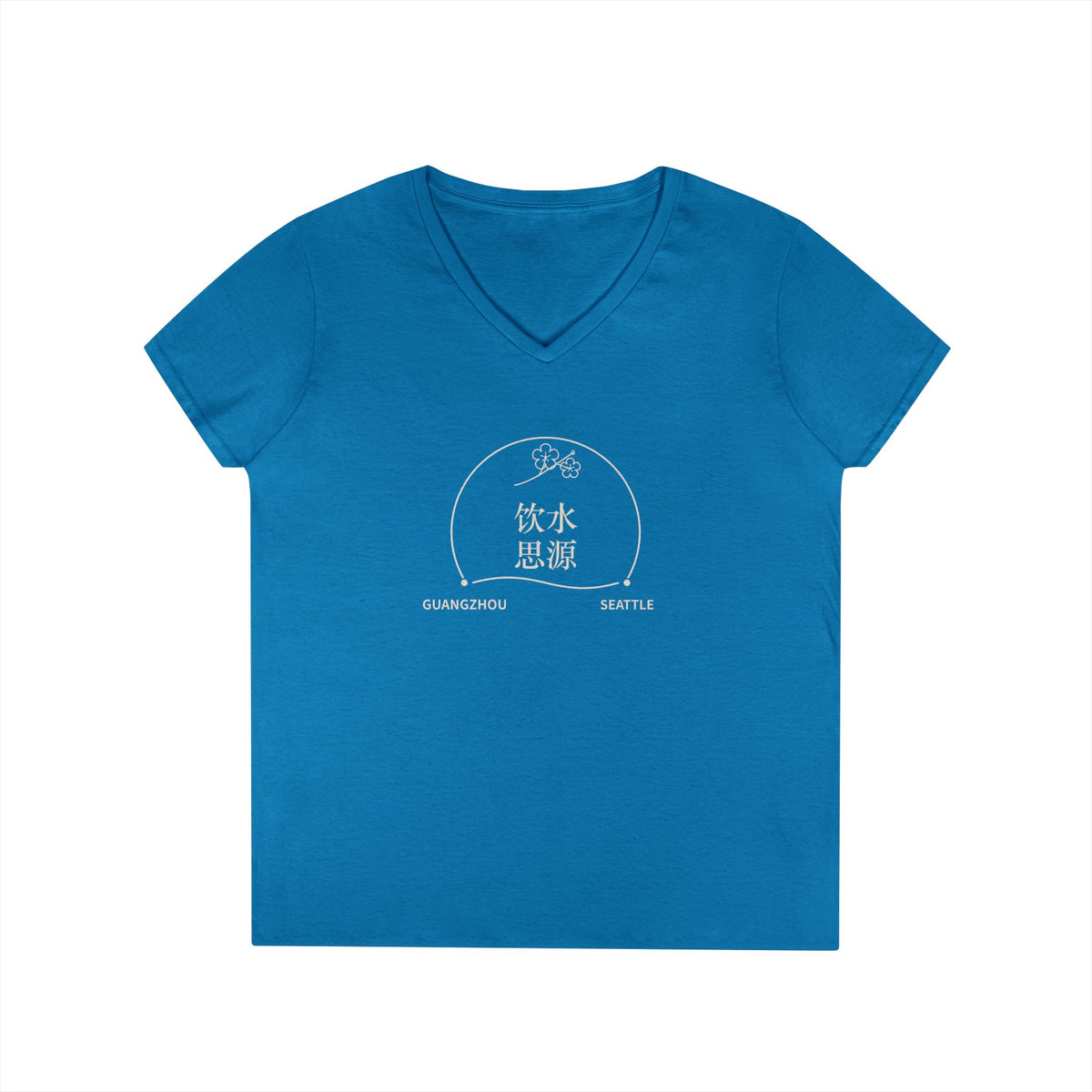 Remember Where You Came From — Personalized Chinese Two-City Women’s V-Neck