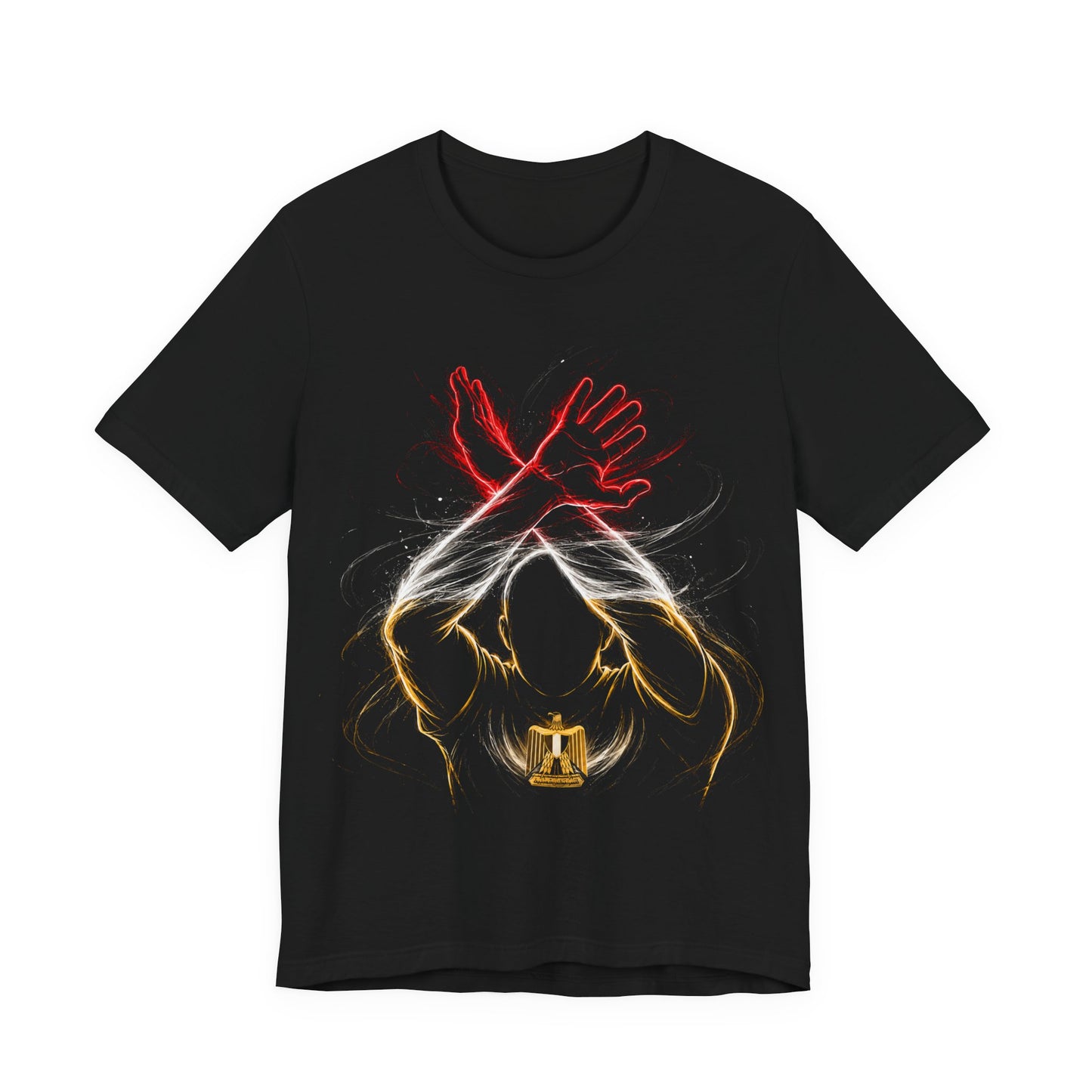 Egypt Pride Shirt | Egyptian Eagle Anti-Racism X Gesture | Soccer Football Fan Tee