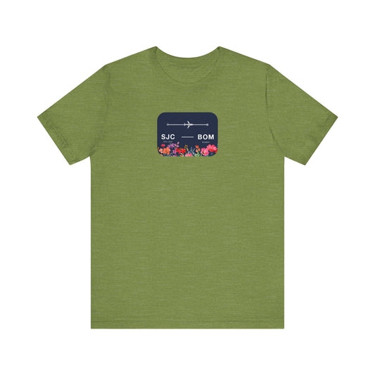 San Jose to Bombay Travel Adventure T-Shirt: Celebrate Your Journey with Our Adoption Unisex Jersey Short Sleeve Tee