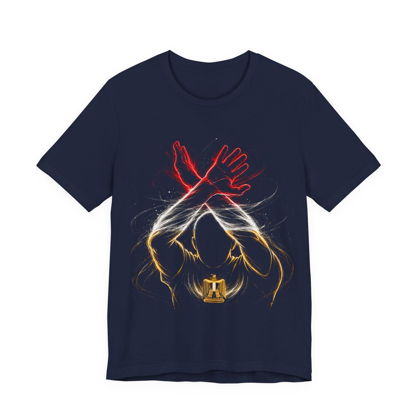 Egypt Pride Shirt | Egyptian Eagle Anti-Racism X Gesture | Soccer Football Fan Tee