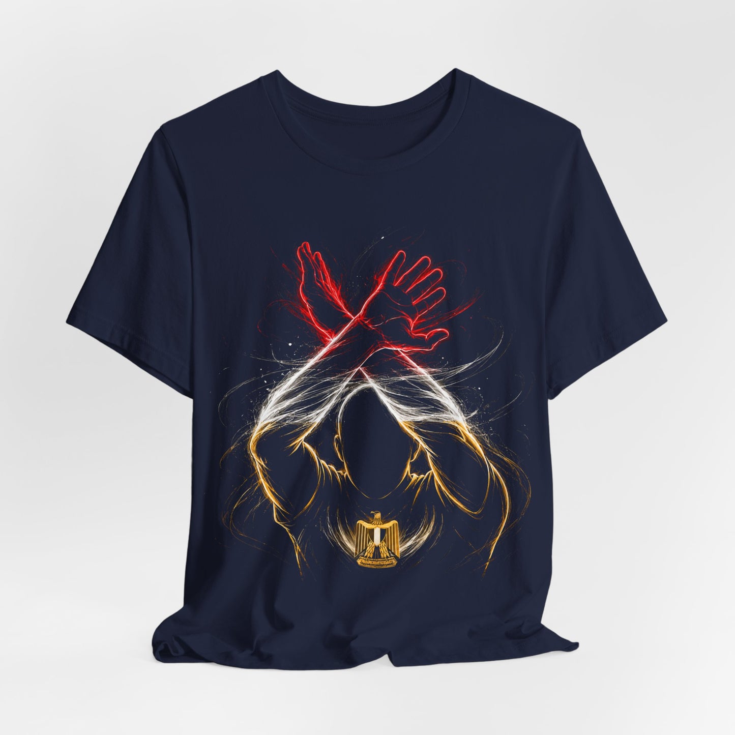 Egypt Pride Shirt | Egyptian Eagle Anti-Racism X Gesture | Soccer Football Fan Tee
