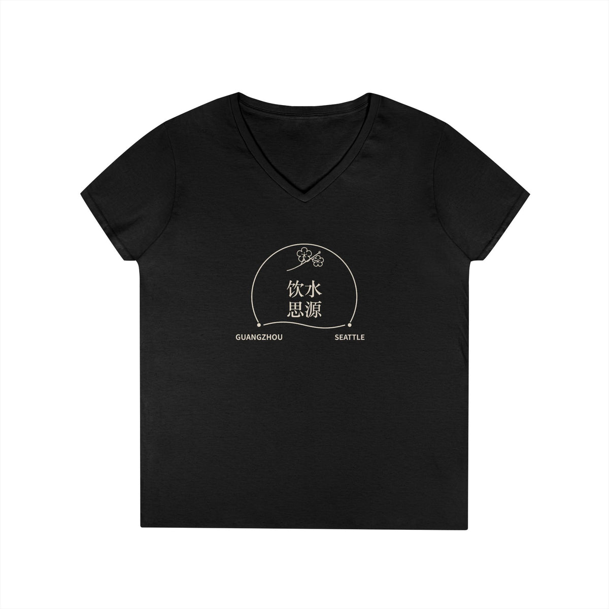 Remember Where You Came From — Personalized Chinese Two-City Women’s V-Neck