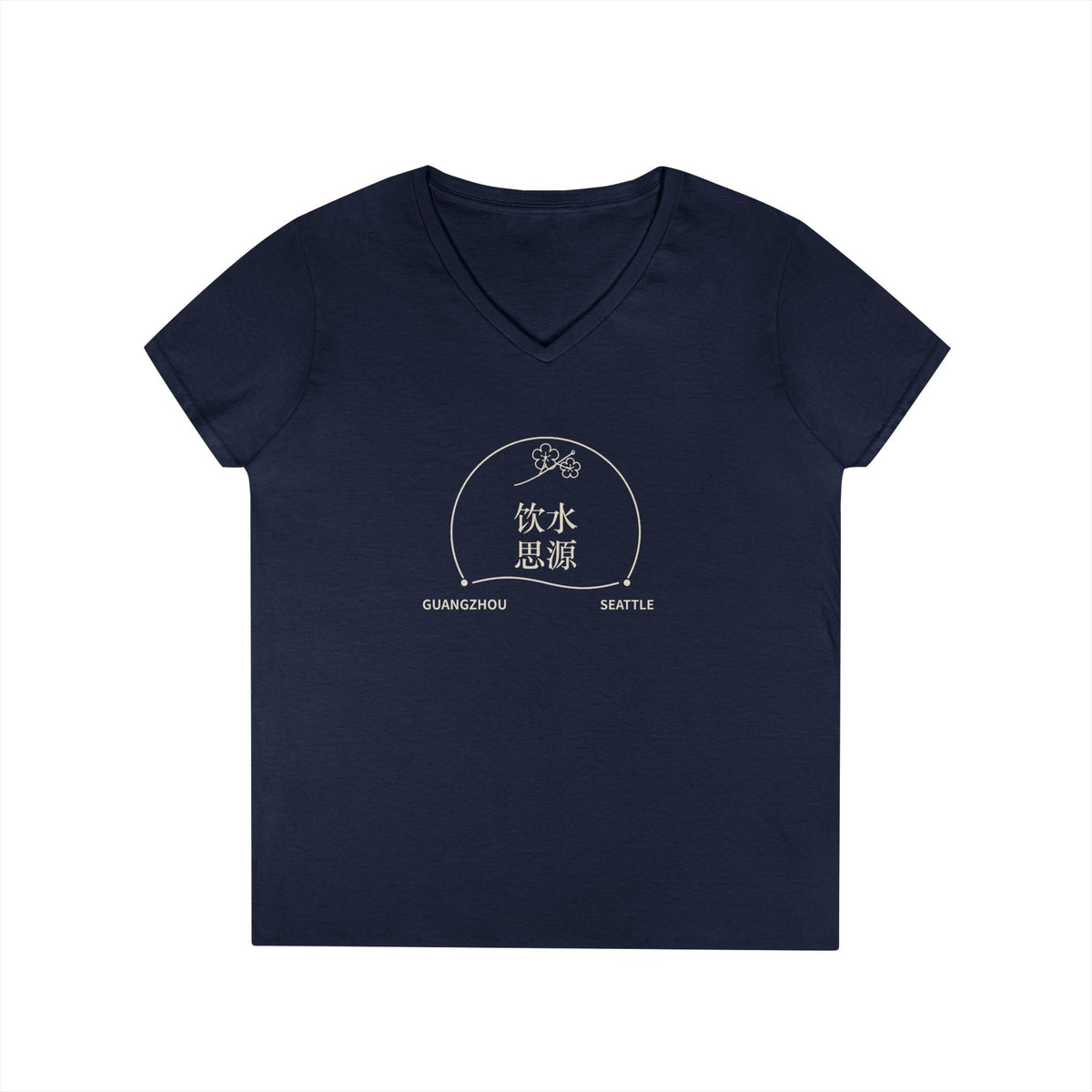 Remember Where You Came From — Personalized Chinese Two-City Women’s V-Neck