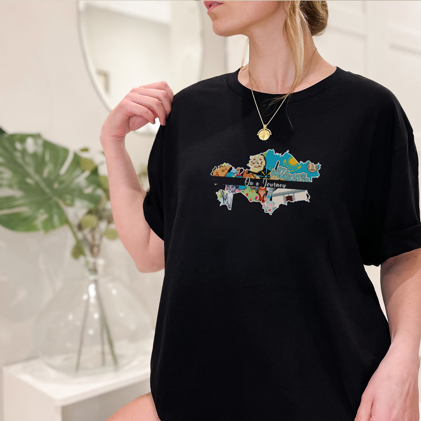 On a Journey - Kazakhstan Explore your roots and connection with our Adoptive Threads Unisex Jersey Short Sleeve Tee