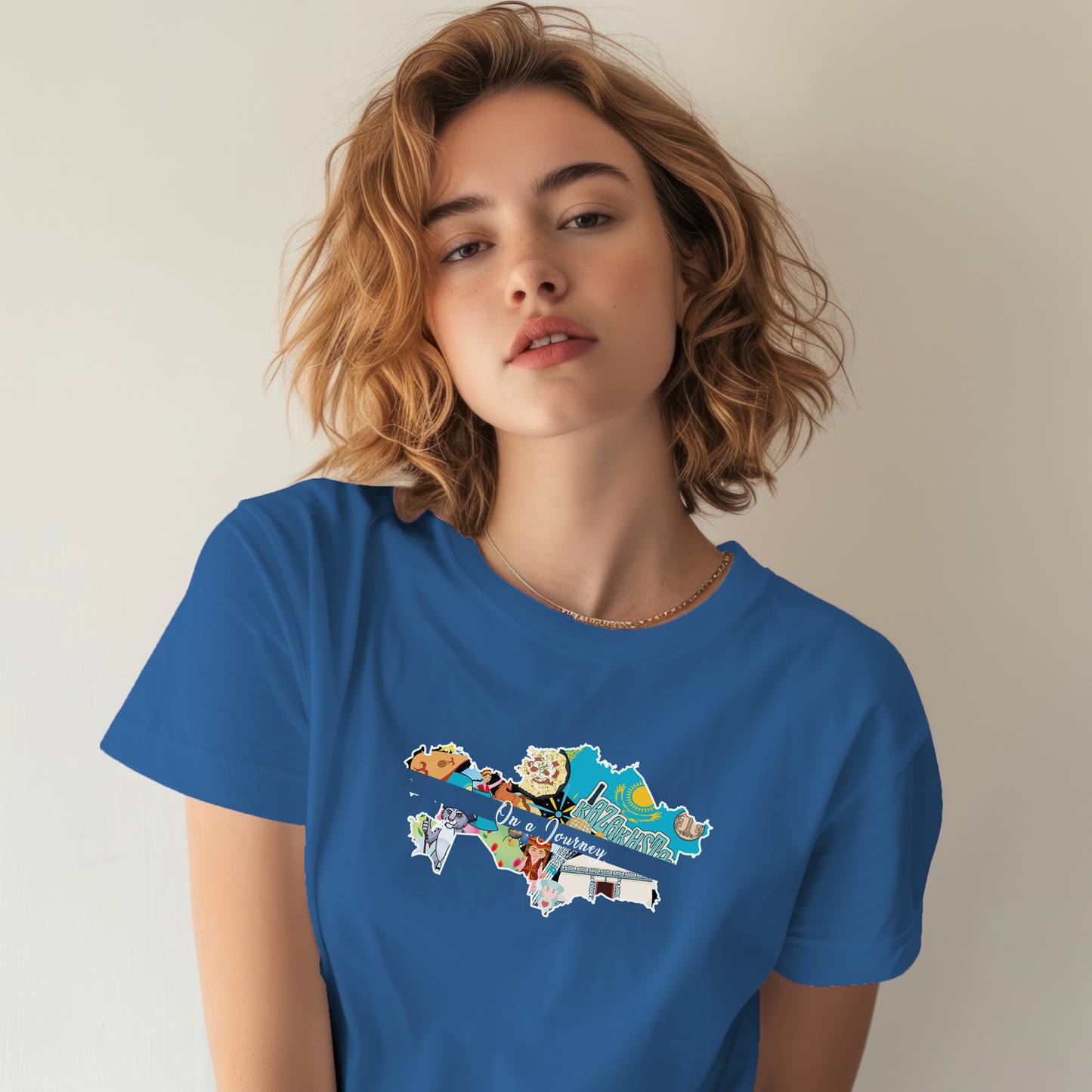 On a Journey - Kazakhstan Explore your roots and connection with our Adoptive Threads Unisex Jersey Short Sleeve Tee